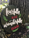 * 18" Wood Circle Sign / Custom Made Name Round Sign / 3D Name / Nursery Name Sign / Wood Decor