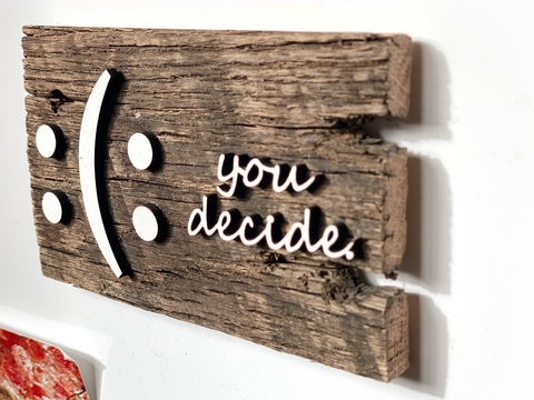 you decide :(: Mini Barnwood Magnet made with Authentic Barn Wood 3" x 5"