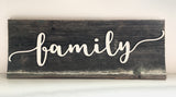 Family Authentic Barn Wood Sign 5-6" x 15” with 3D cut letters