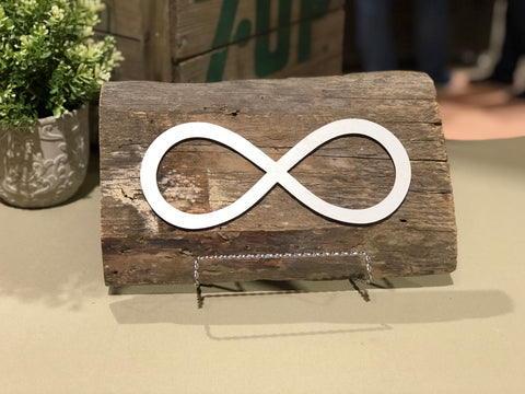 Metis - Infinity symbol Authentic Barn Wood Sign 7” x 12”