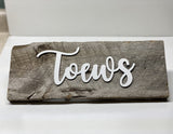 CUSTOM Family Name Barnwood Sign 5-6” x 15”