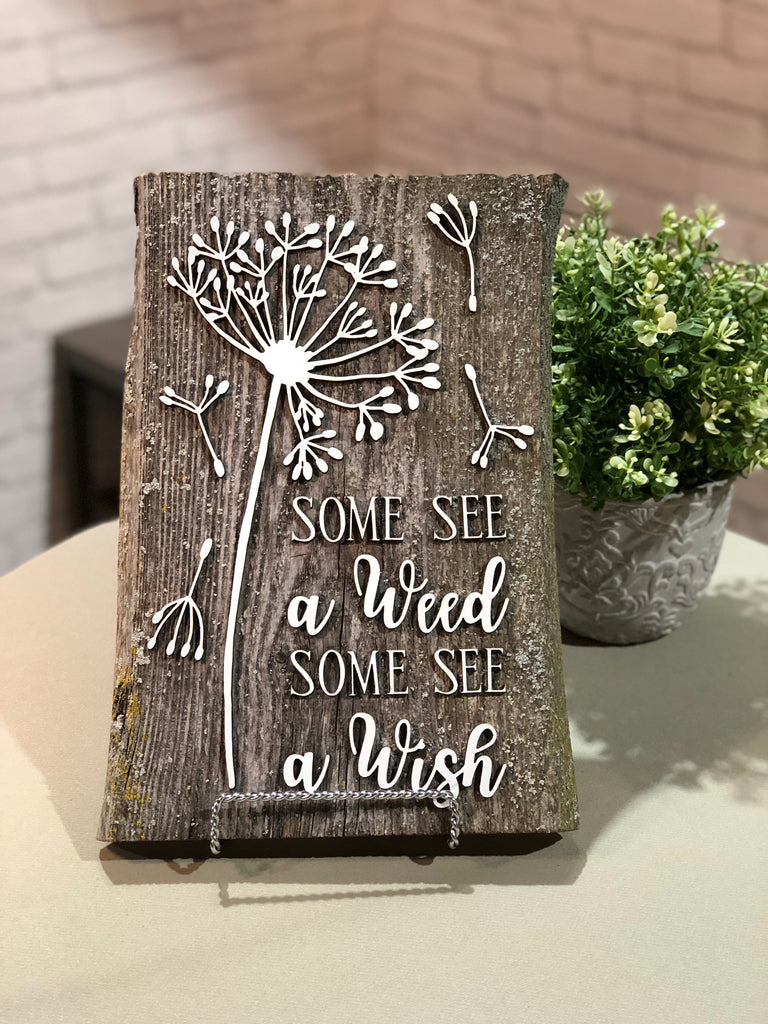 Flush Authentic Barn Wood sign 8-9” x 12”